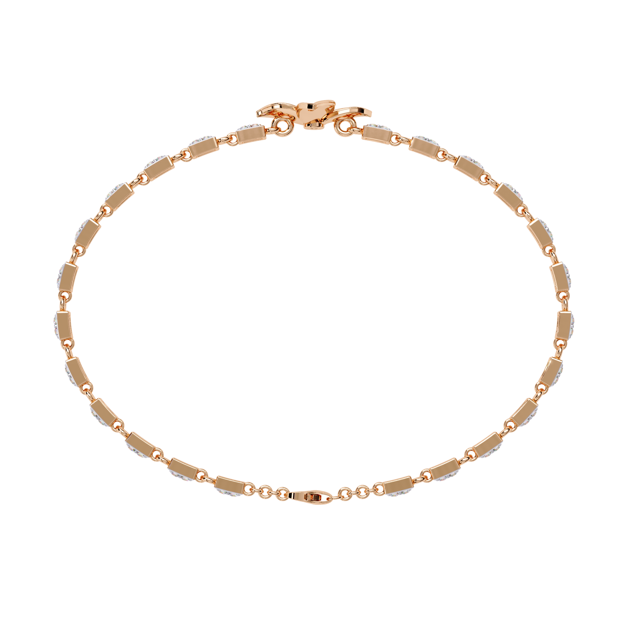 Petal Prism Floral Diamond Bracelet