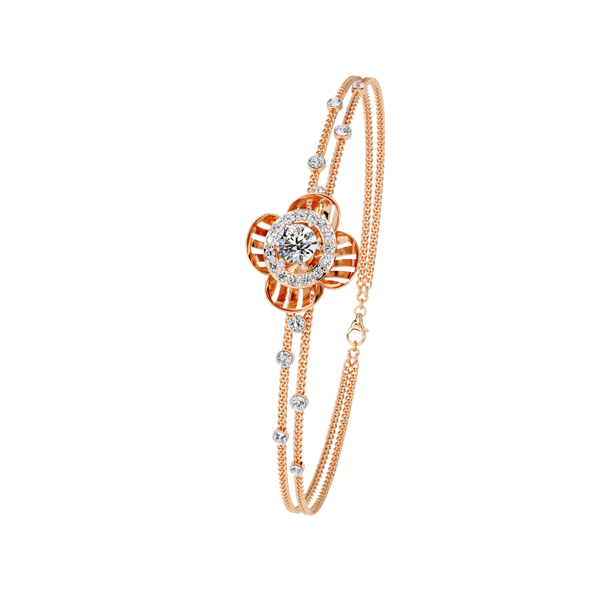 Petal Radiance Diamond Bracelet