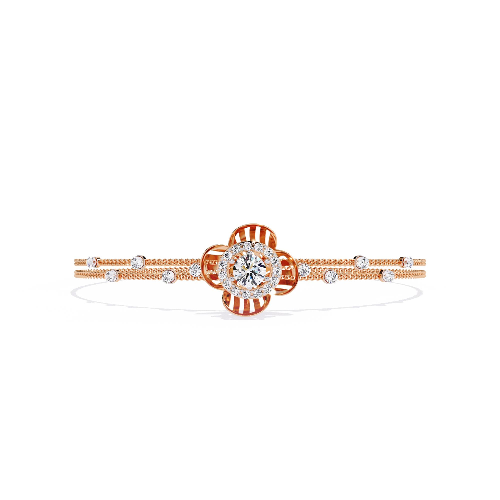 Petal Radiance Diamond Bracelet