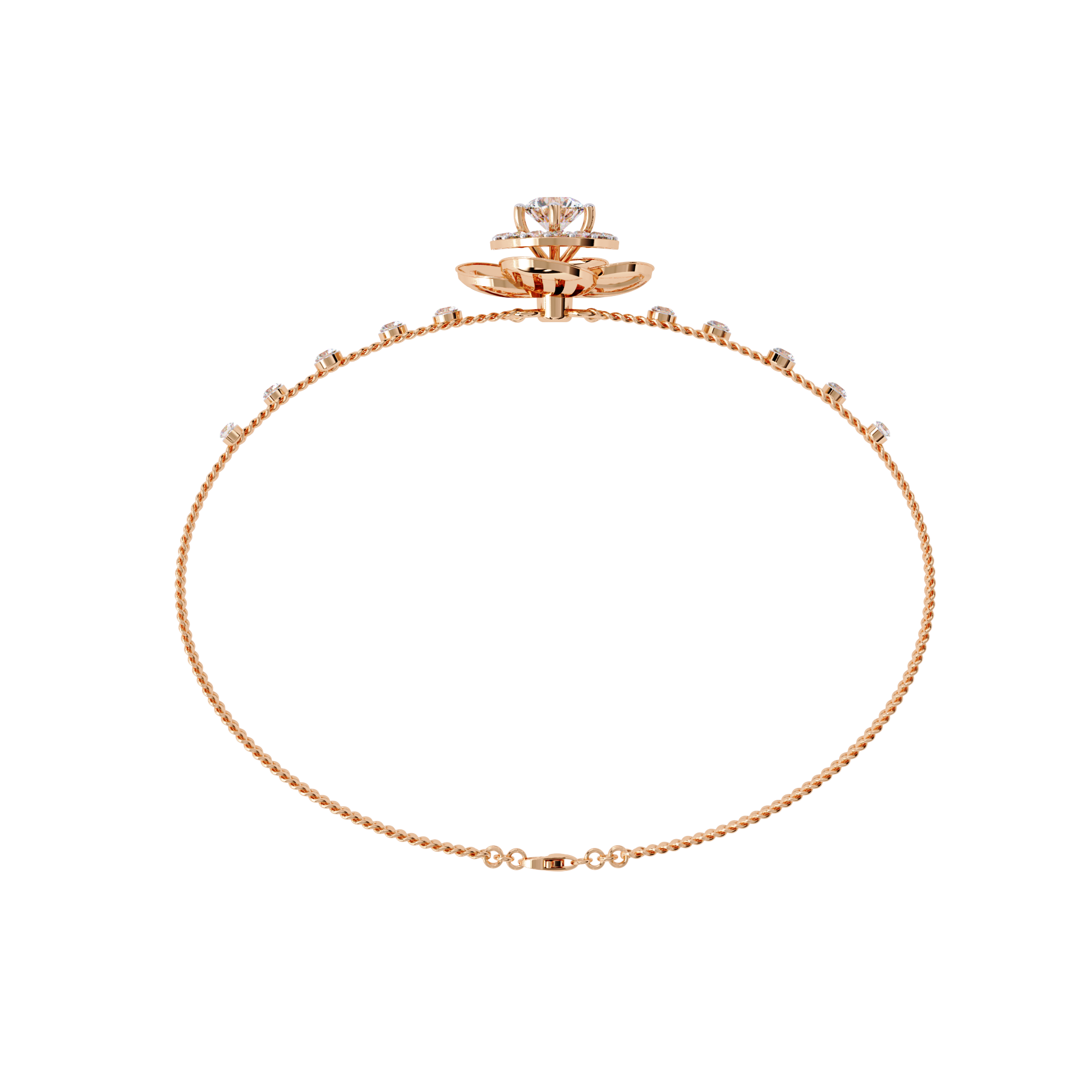 Petal Radiance Diamond Bracelet
