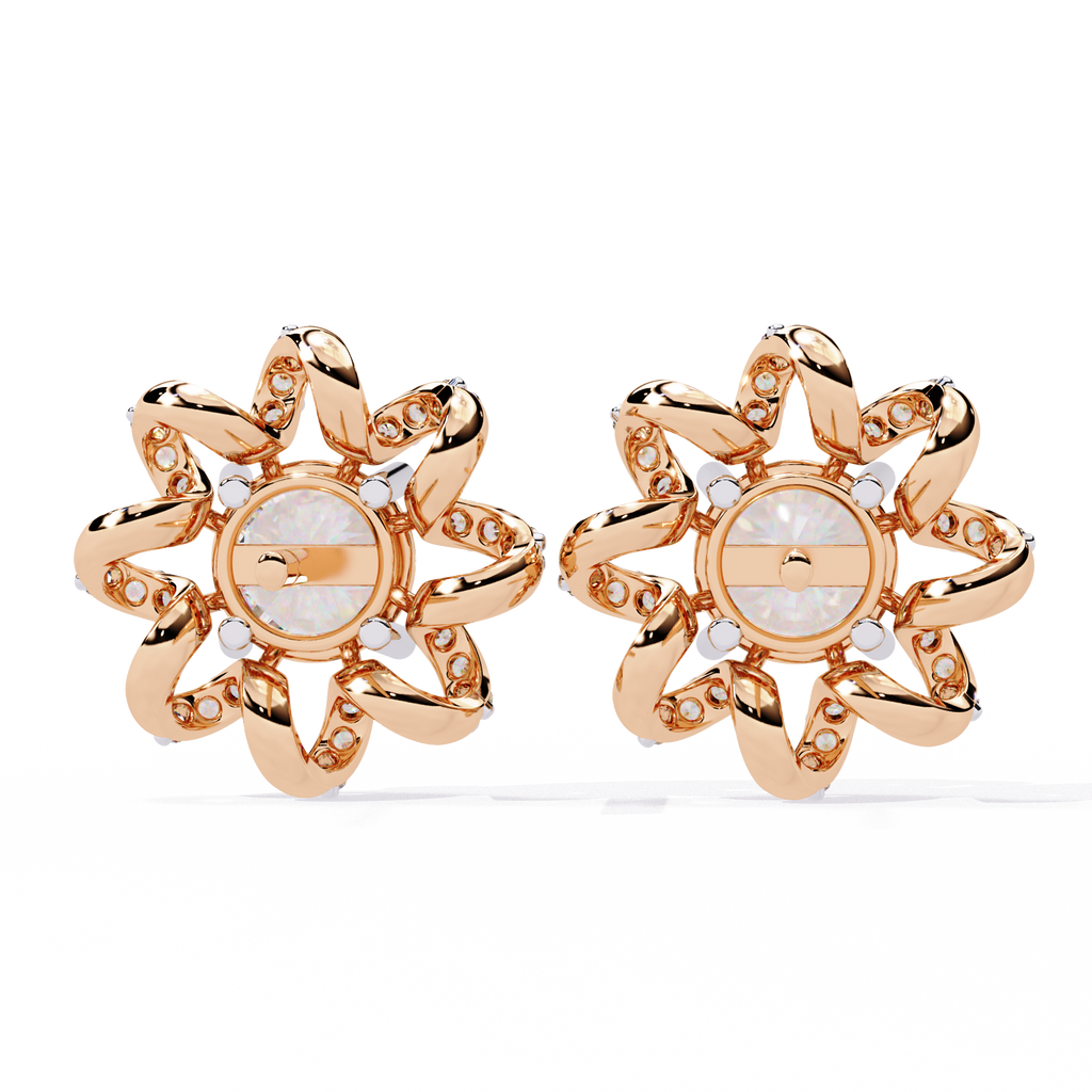 Radiant Blossom Lab Grown Diamond Earrings