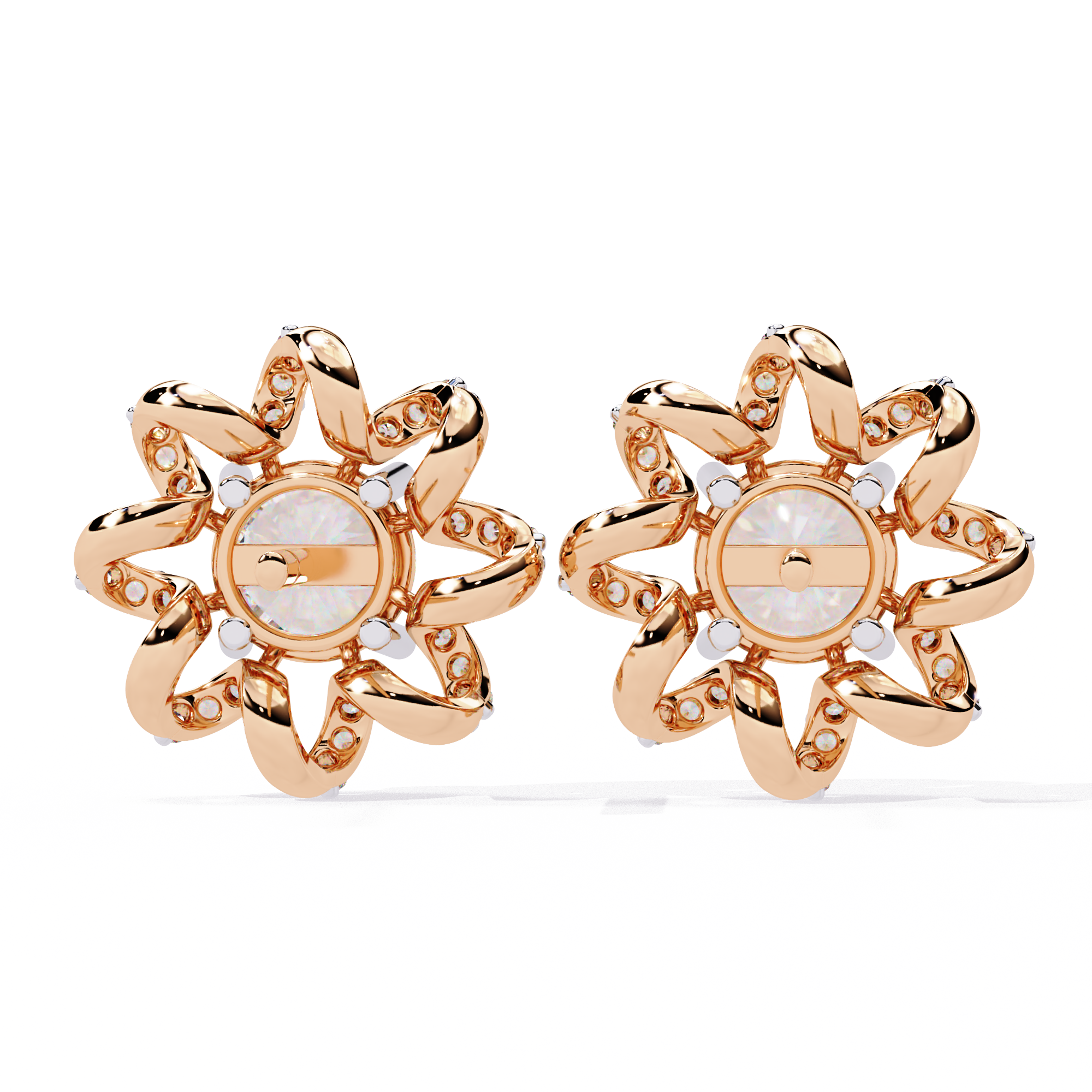 Radiant Blossom Lab Grown Diamond Earrings