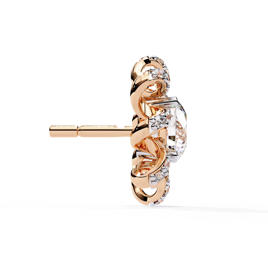 Radiant Blossom Lab Grown Diamond Earrings