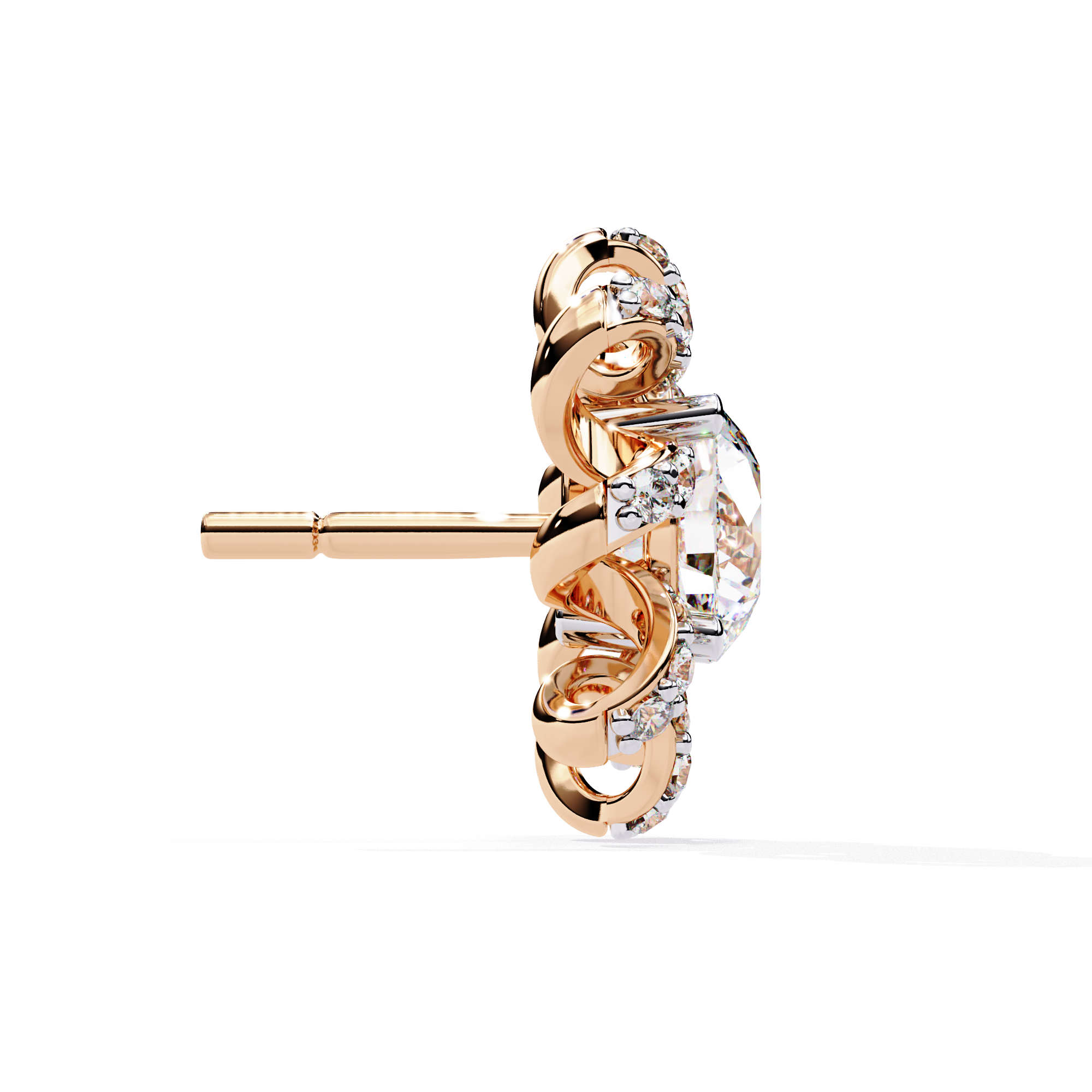 Radiant Blossom Lab Grown Diamond Earrings