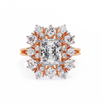 Radiant Cut Starburst Halo Lab Grown Diamond Ring