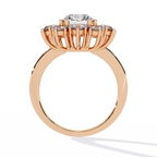Radiant Cut Starburst Halo Lab Grown Diamond Ring