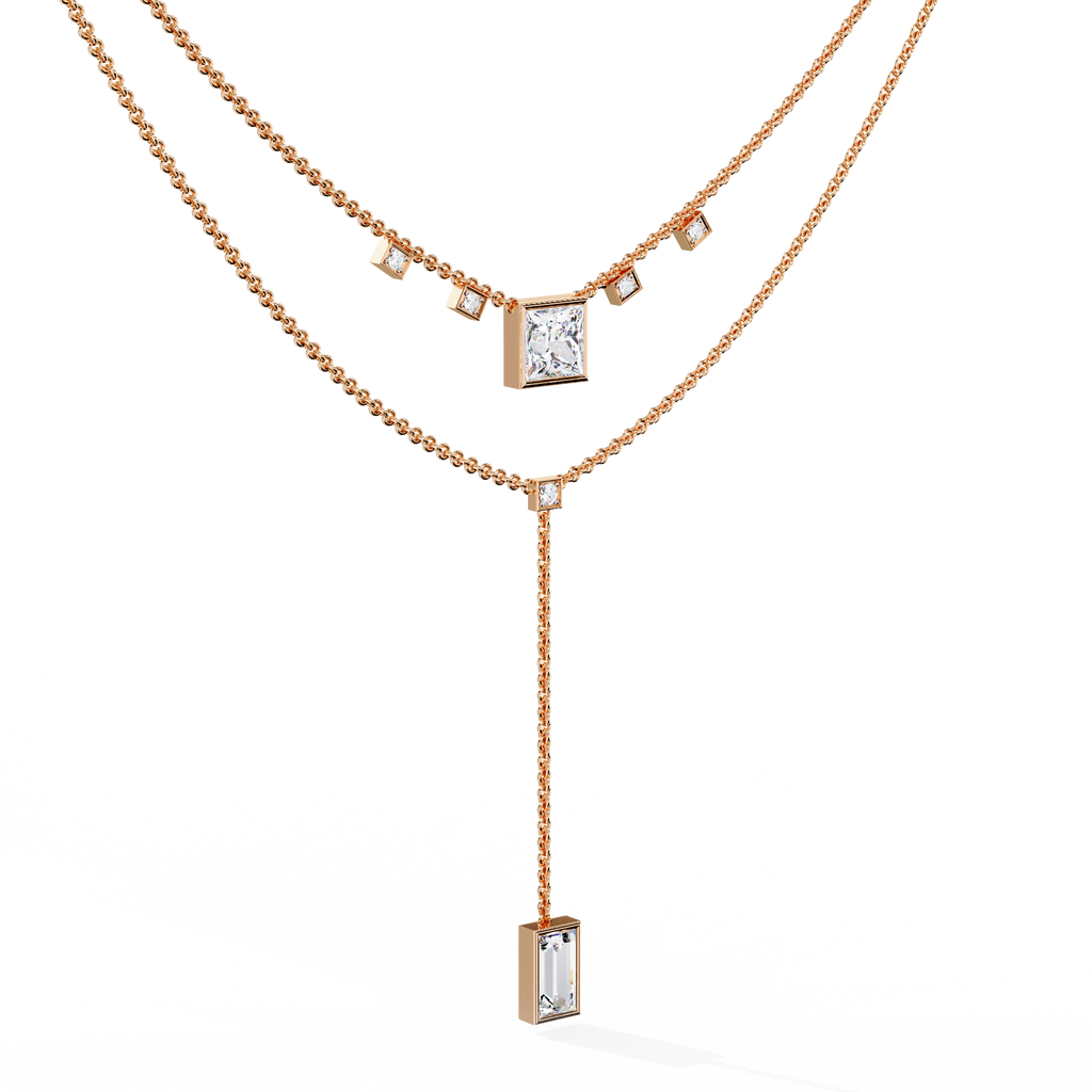 Raindrop Lariat Diamond Necklace