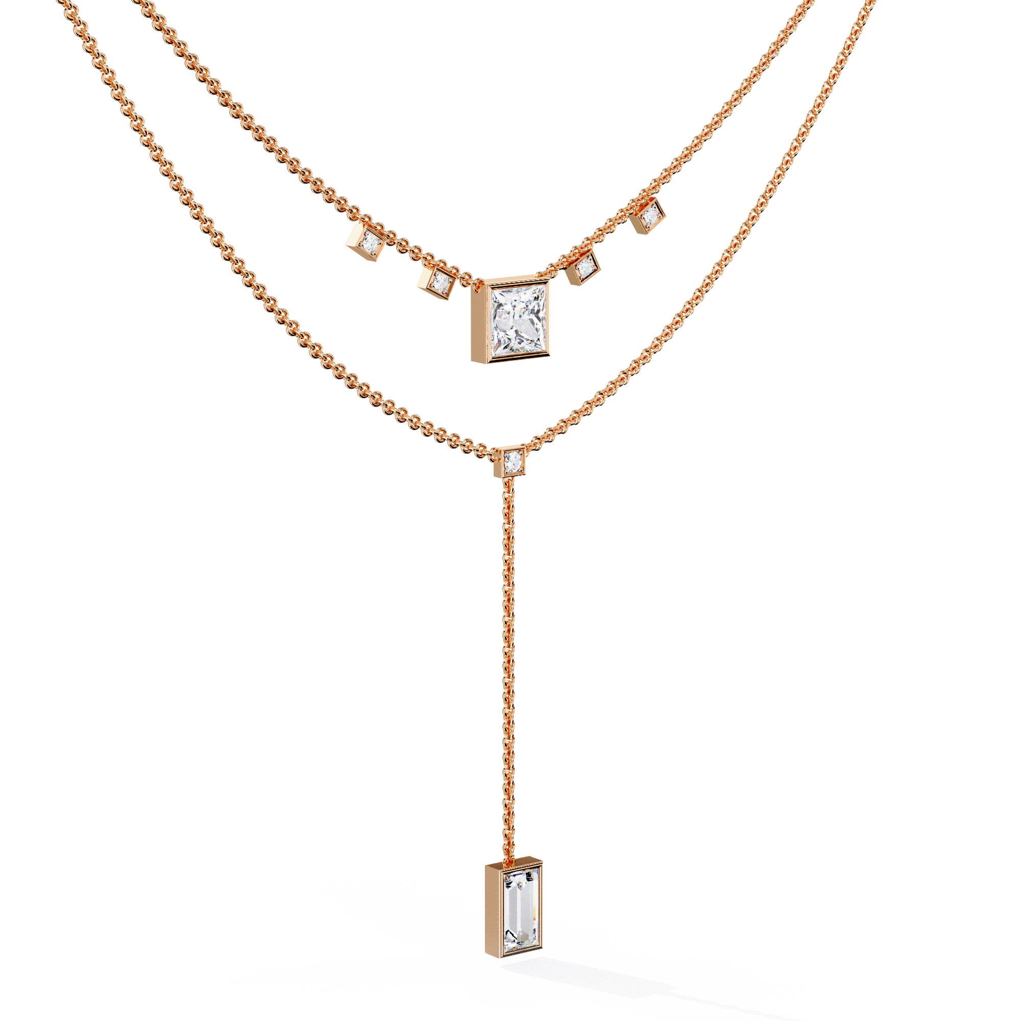 Raindrop Lariat Diamond Necklace