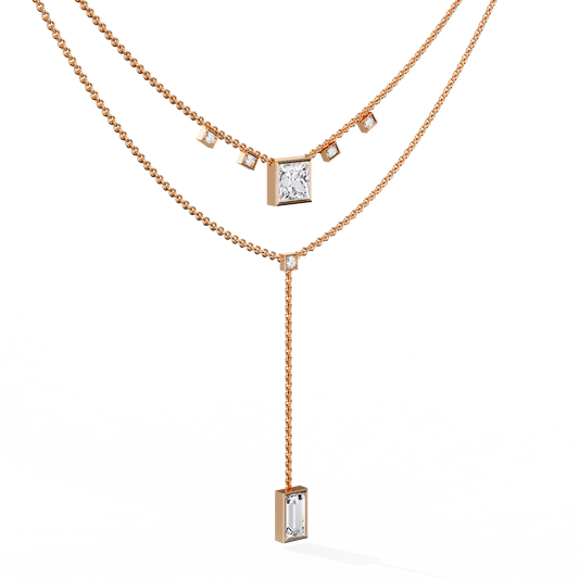 Raindrop Lariat Diamond Necklace