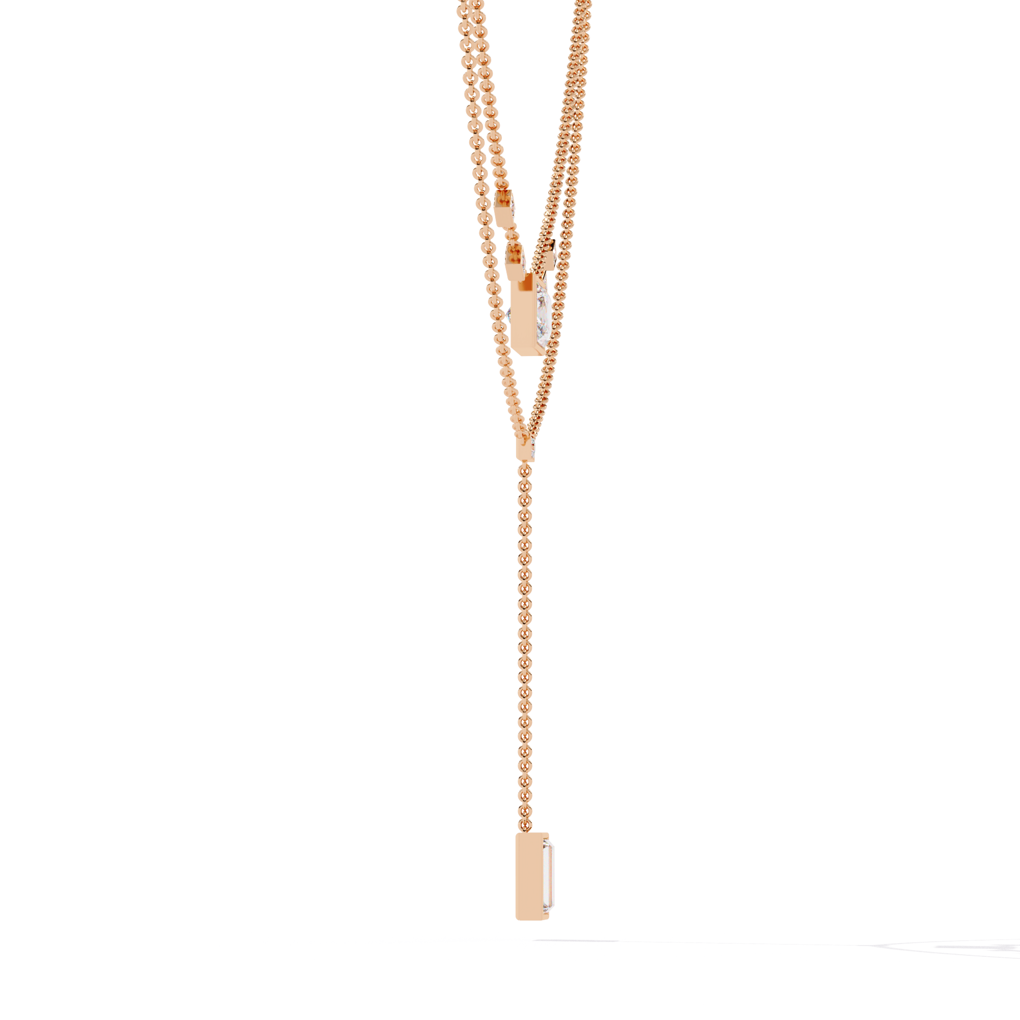 Raindrop Lariat Diamond Necklace