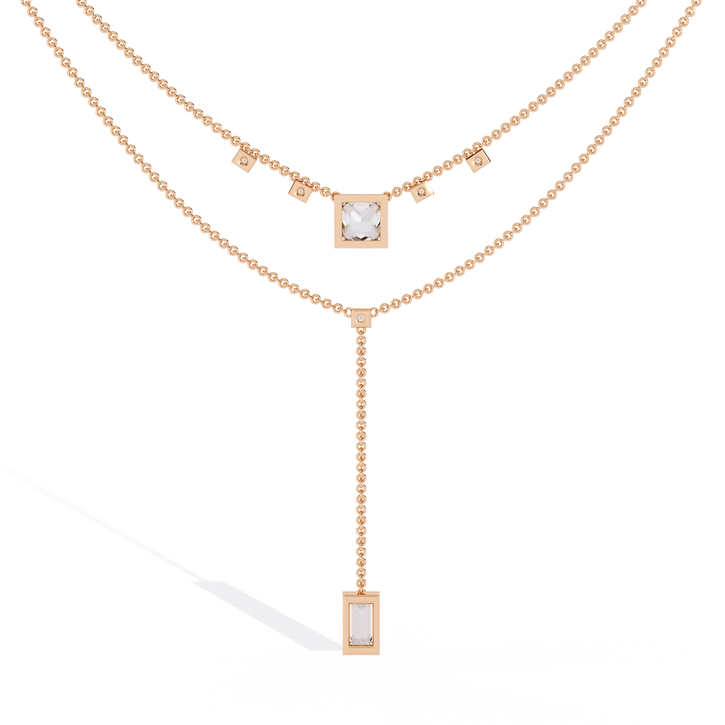 Raindrop Lariat Diamond Necklace