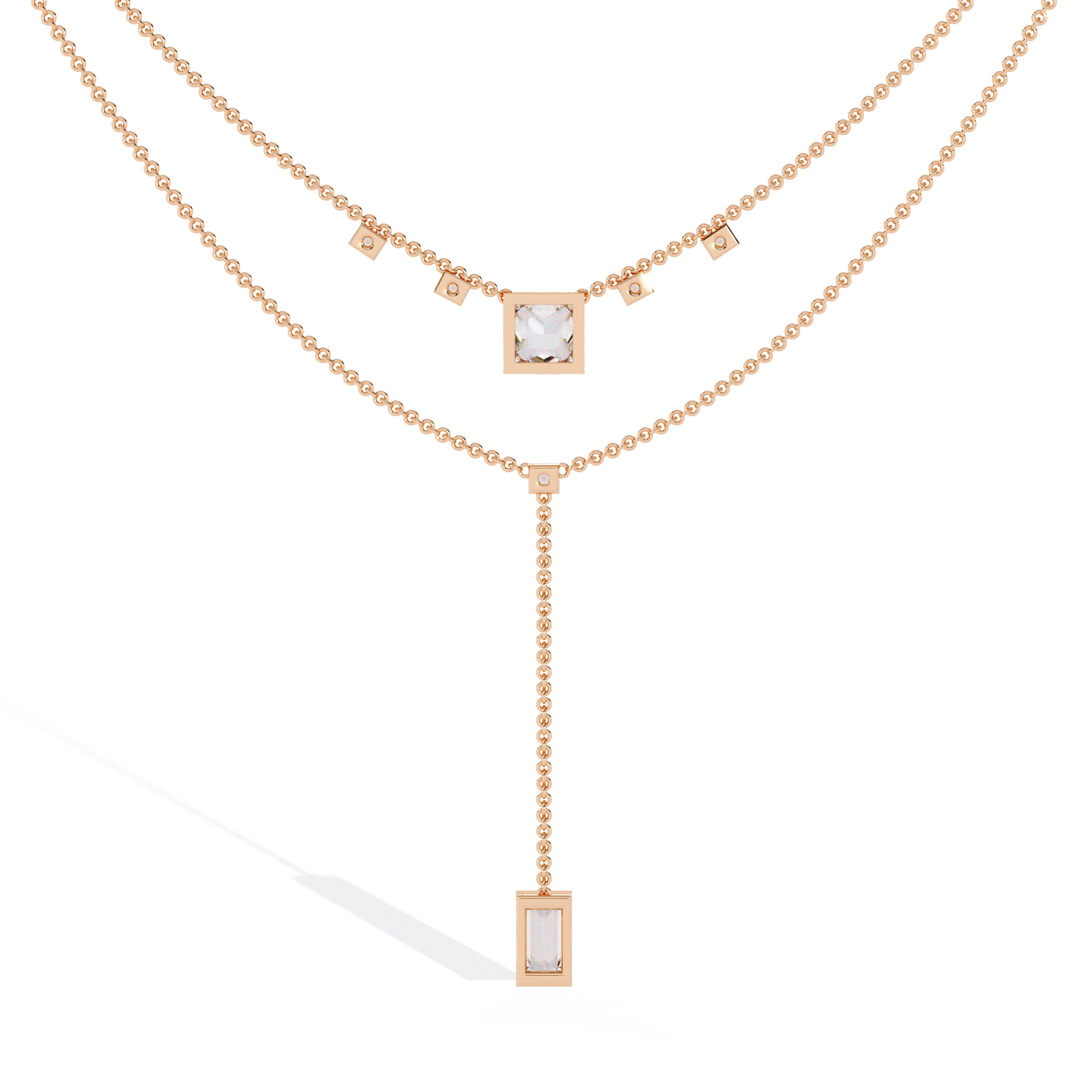 Raindrop Lariat Diamond Necklace
