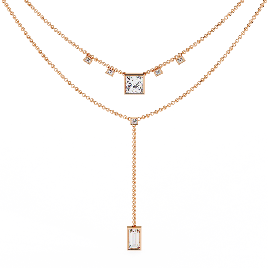 Raindrop Lariat Diamond Necklace