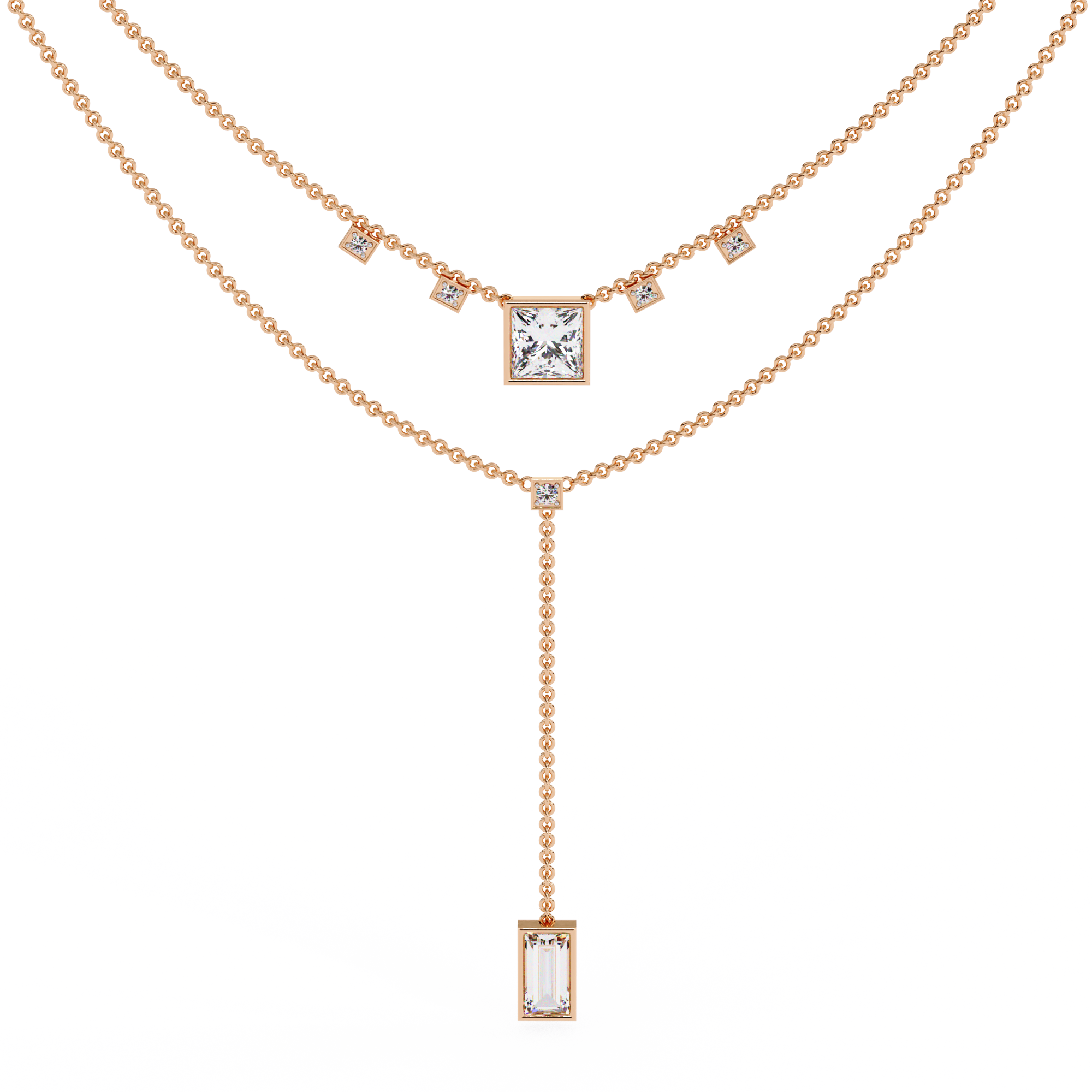 Raindrop Lariat Diamond Necklace