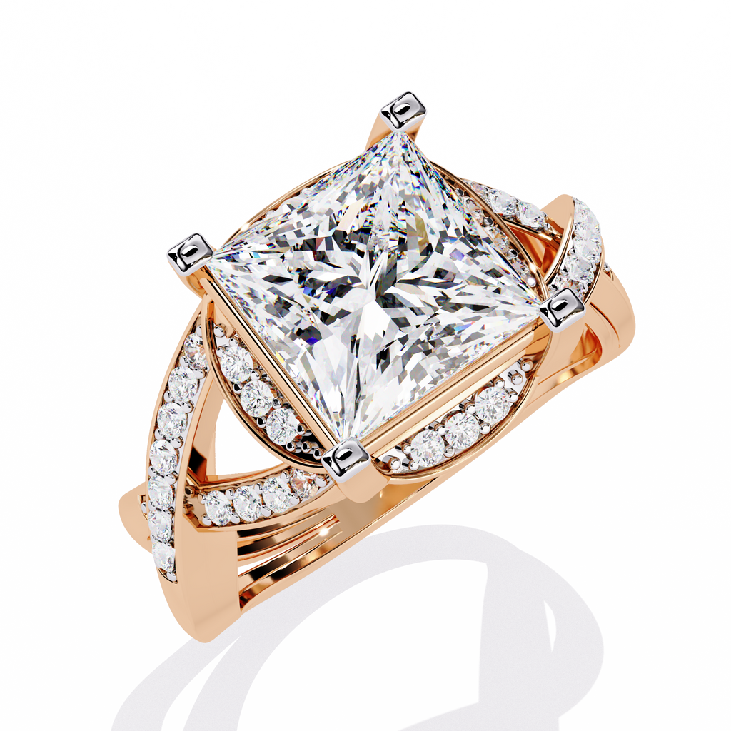 Regal Princess Cut Lab Grown Diamond Ring