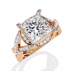Regal Princess Cut Lab Grown Diamond Ring