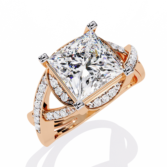 Regal Princess Cut Lab Grown Diamond Ring