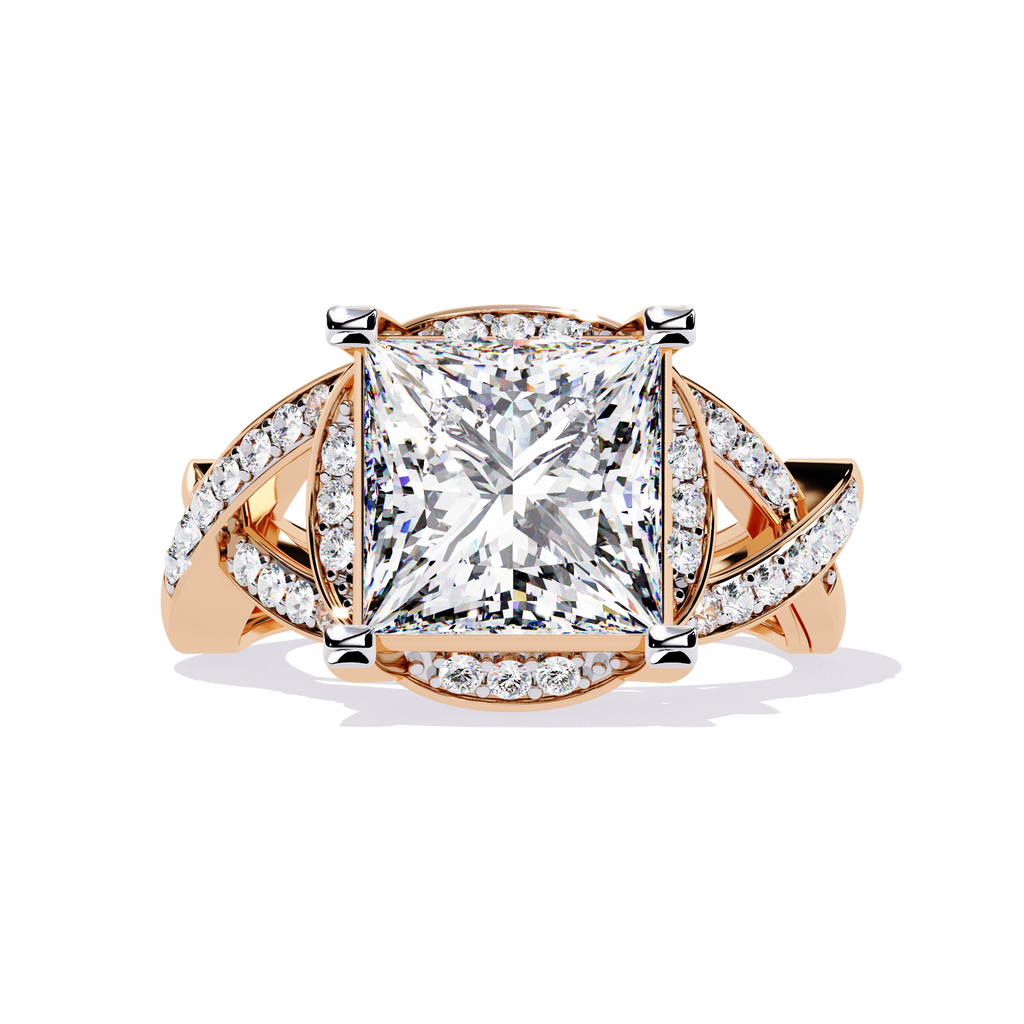 Regal Princess Cut Lab Grown Diamond Ring