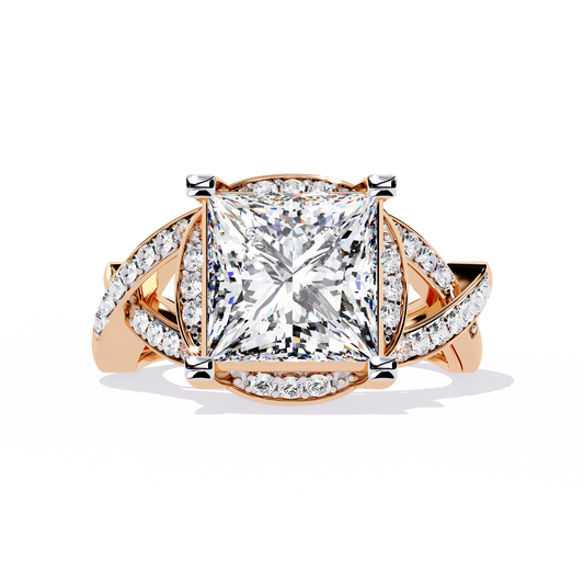 Regal Princess Cut Lab Grown Diamond Ring