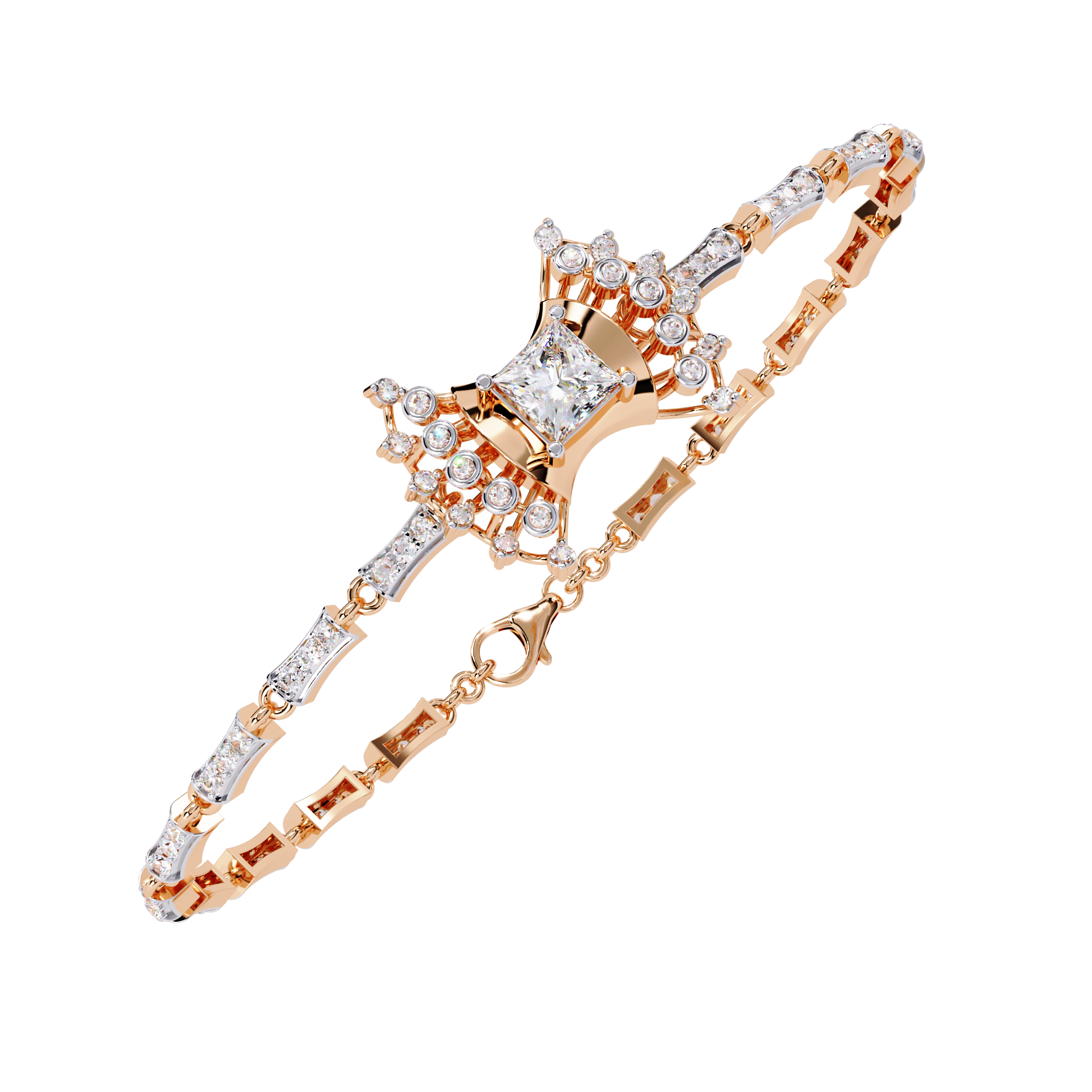 Regalia Princess Cut Lab Grown Diamond Bracelet