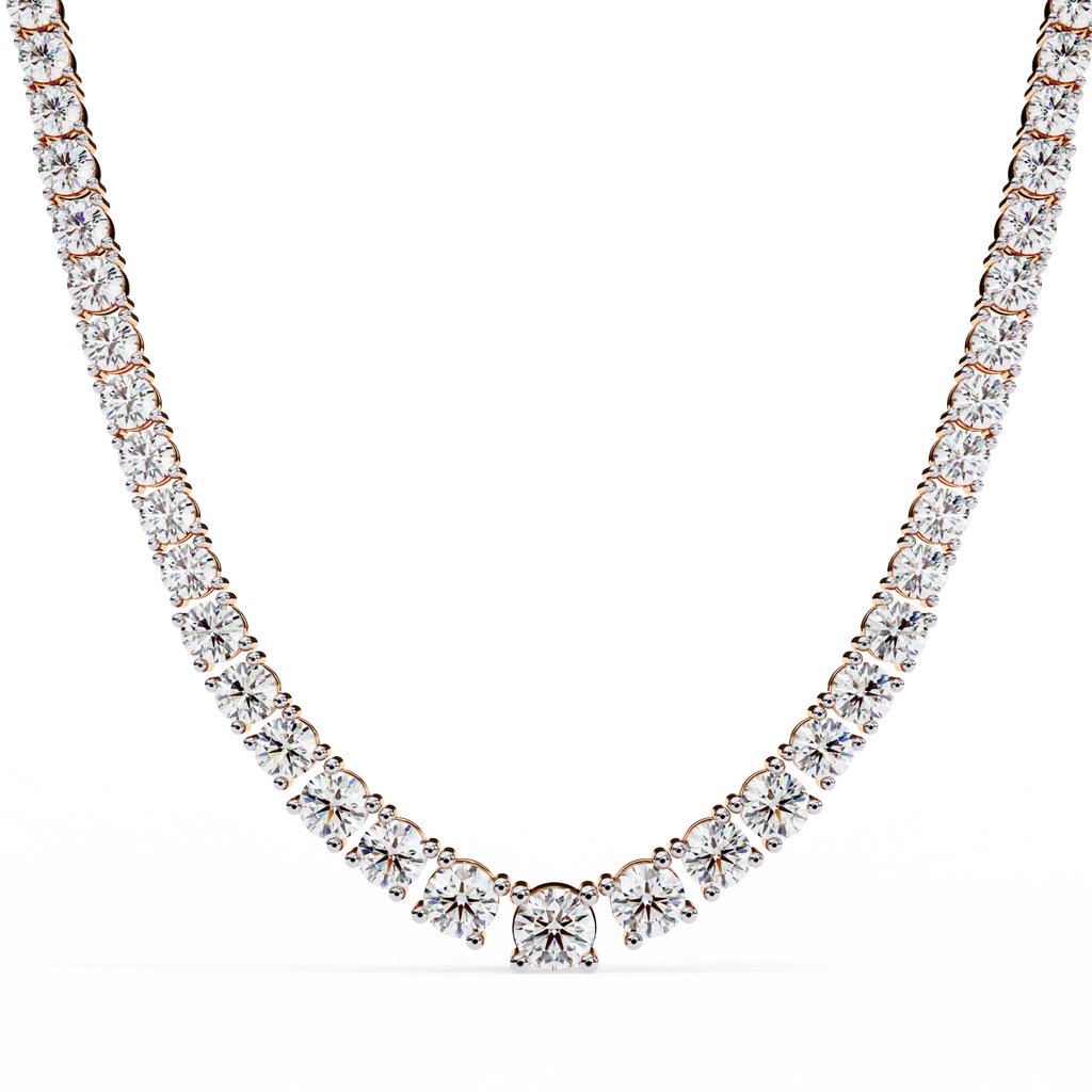 Regalia Radiant Round Diamond Necklace