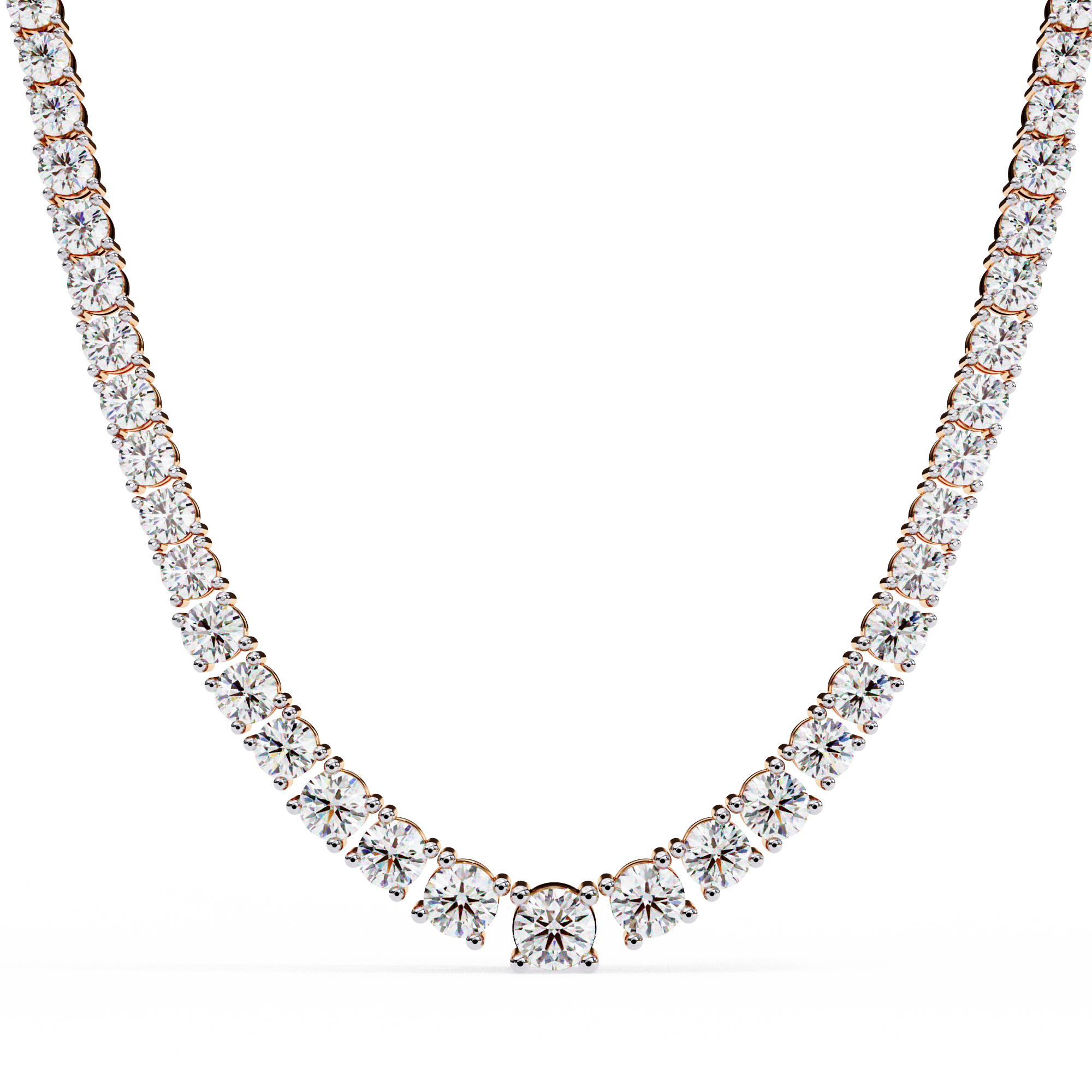 Regalia Radiant Round Diamond Necklace