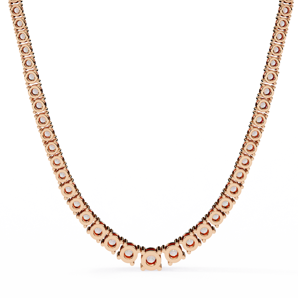 Regalia Radiant Round Diamond Necklace