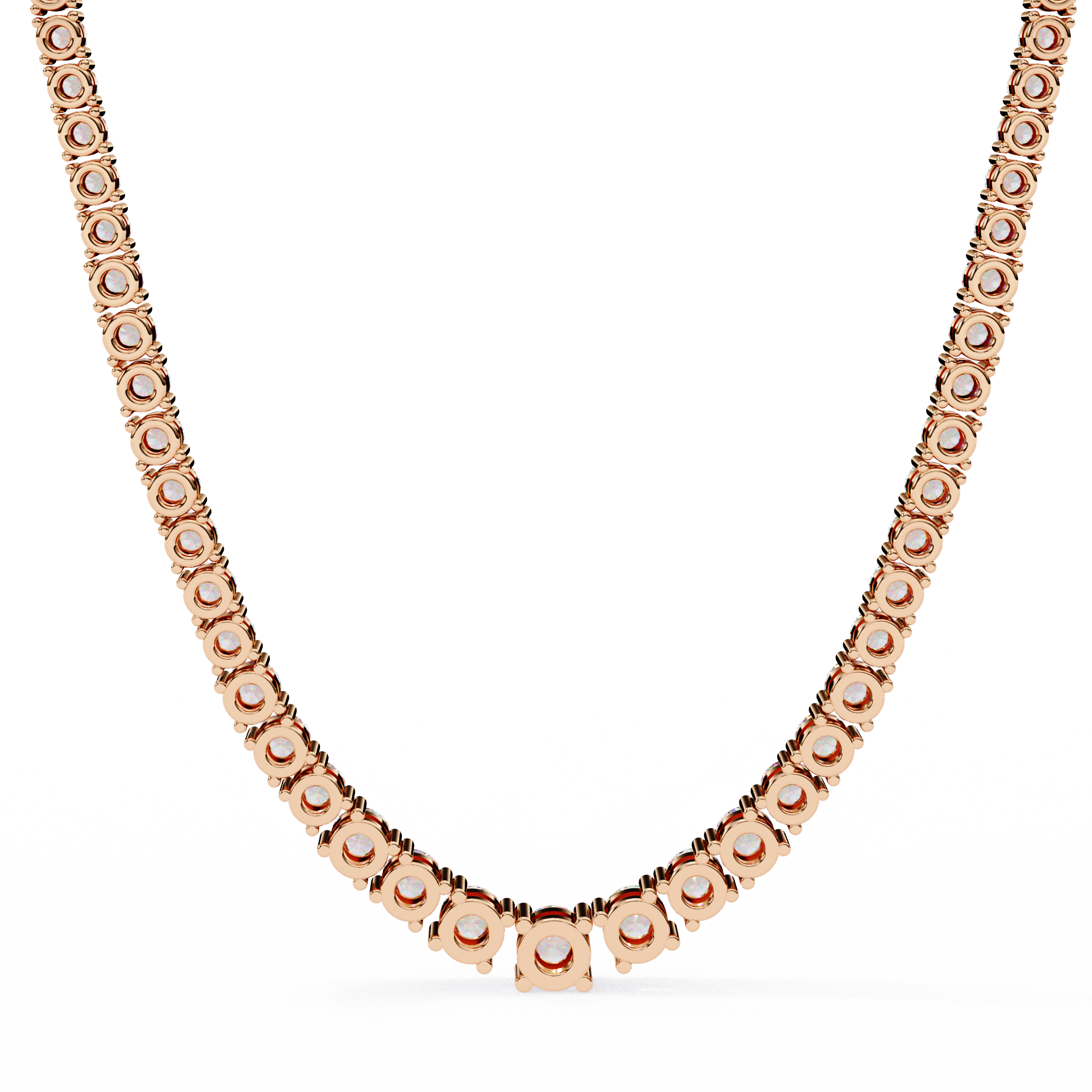 Regalia Radiant Round Diamond Necklace
