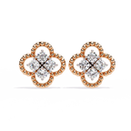Rosette Bloom Lab Grown Diamond Earrings