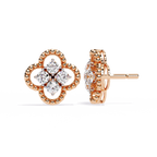 Rosette Bloom Lab Grown Diamond Earrings