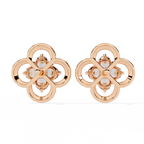 Rosette Bloom Lab Grown Diamond Earrings