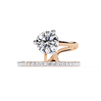 Round Cut Bypass Lab Grown Diamond Ring
