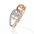 Round Cut Cathedral Lab Grown Diamond Ring