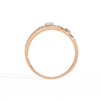 Round Cut Cathedral Lab Grown Diamond Ring