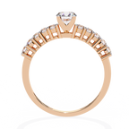 Round Cut Geometric Lab Grown Diamond Ring
