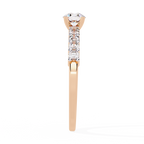 Round Cut Geometric Lab Grown Diamond Ring