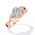 Round Cut Halo Lab Grown Diamond Ring