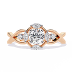 Round Cut Halo Lab Grown Diamond Ring