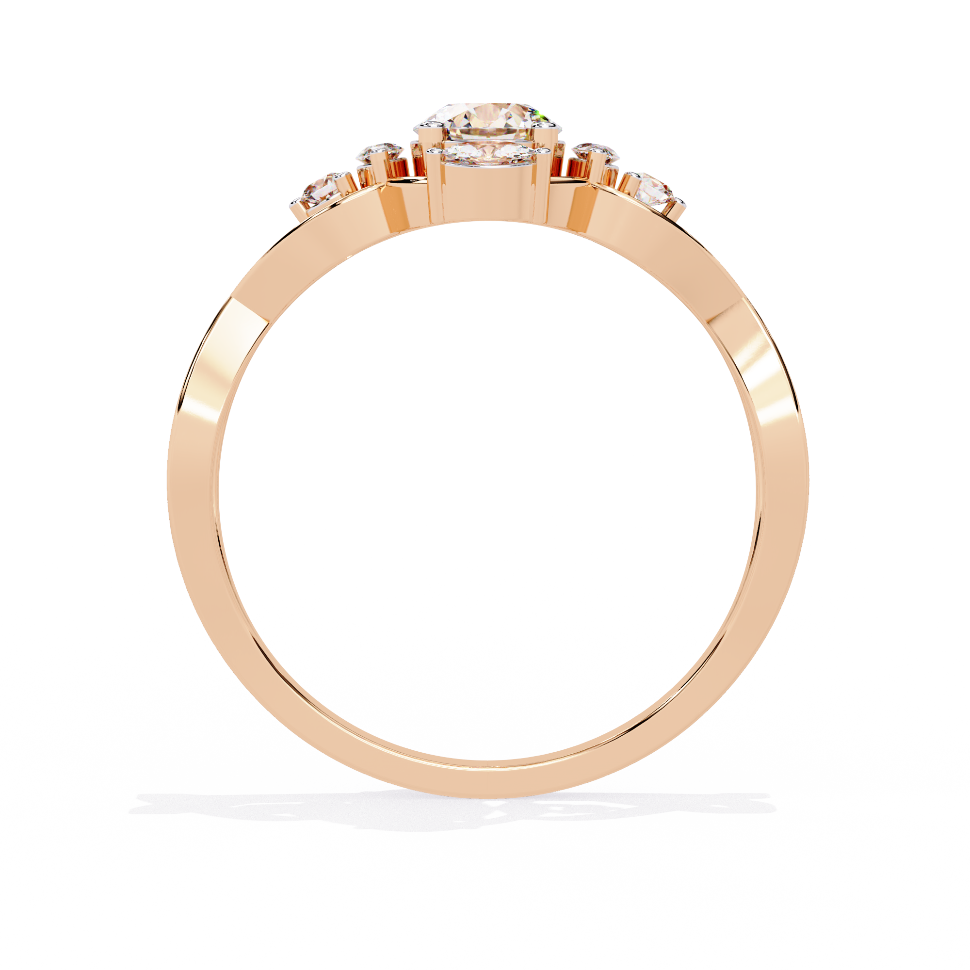 Round Cut Halo Lab Grown Diamond Ring