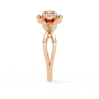 Round Cut Halo Lab Grown Diamond Ring