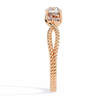 Round Cut Marquise Trio Rope Lab Grown Diamond Ring