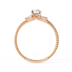 Round Cut Marquise Trio Rope Lab Grown Diamond Ring