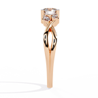 Round Cut Marquise Twist Lab Grown Diamond Ring