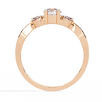 Round Cut Marquise Twist Lab Grown Diamond Ring