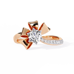 Round Cut Ribbon Lab Grown Diamond Ring