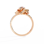 Round Cut Ribbon Lab Grown Diamond Ring
