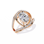 Round Cut Split Shank Lab Grown Diamond Ring