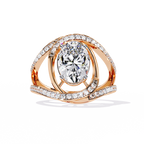 Round Cut Split Shank Lab Grown Diamond Ring