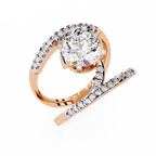 Round Cut Swirl Lab Grown Diamond Ring