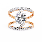 Round Cut Swirl Lab Grown Diamond Ring